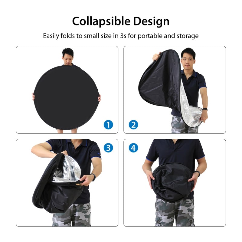 PULUZ 110cm 5 in 1 Folding Photo Studio Reflector Board