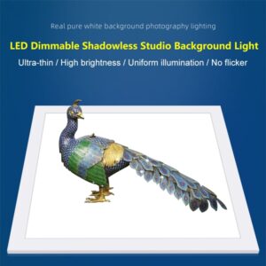PULUZ Shadowless LED Floor – Dimmable Lighting for 40cm Photo Box