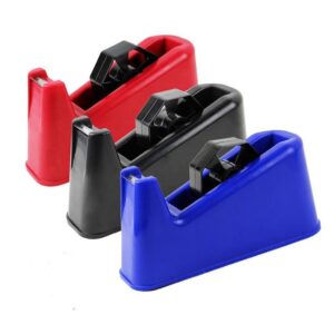 Weighted Desktop Office Tape Dispenser Sellotape Cutter - Black, Blue, Red